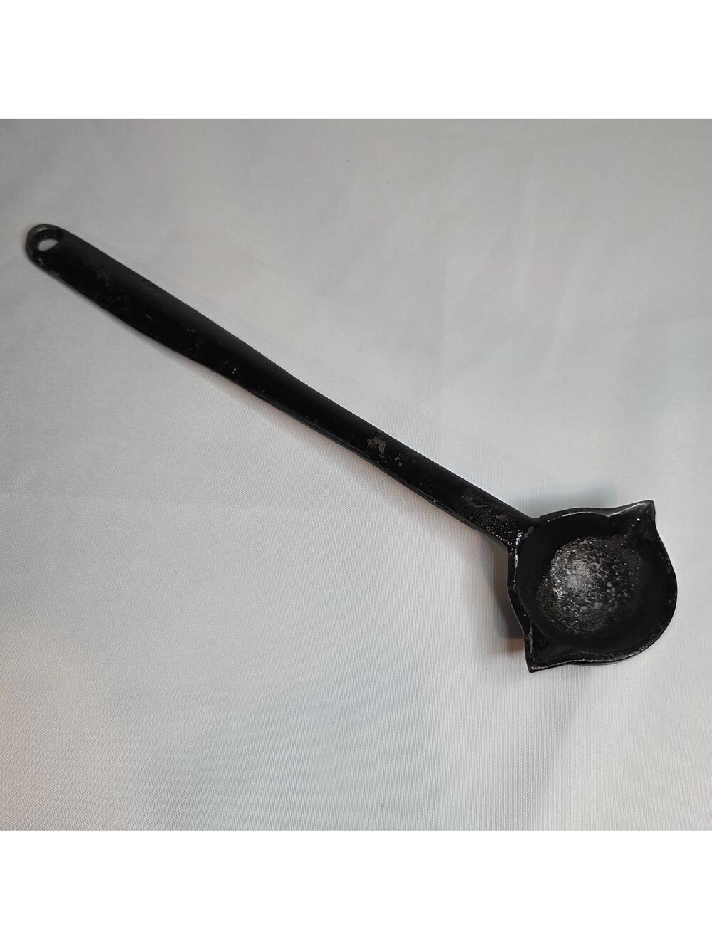 Cast Iron Smelting Ladle Double Spout 13 Inch